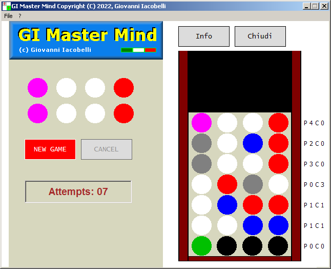 GI Master Mind - Game
