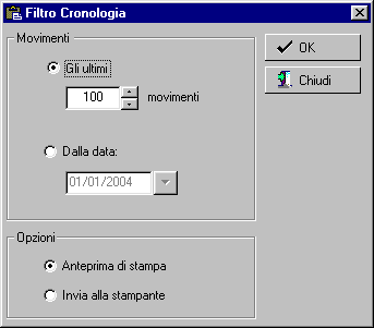 Filtro Cronologia