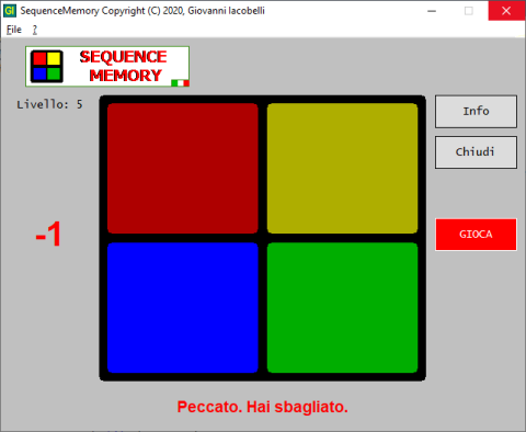 Sequence Memory Game